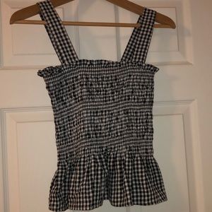 Urban Outfitters Smocked Gingham Top